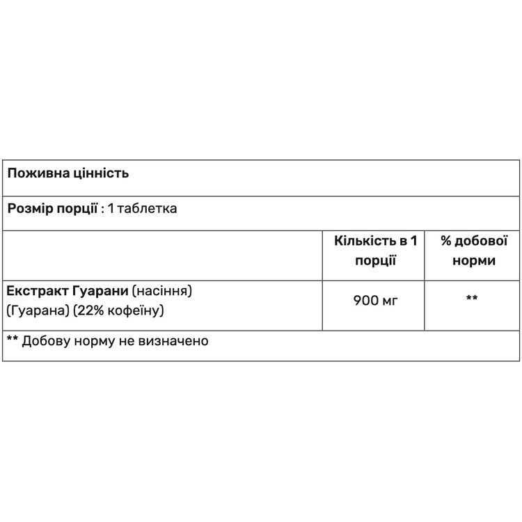 Гуарана екстракт Haya Labs Guarana 900 мг 60 таблеток - фото 2