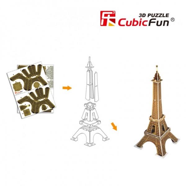 Пазл 3D CubicFun Ейфелева вежа, 20 елементів (S3006h) - фото 2