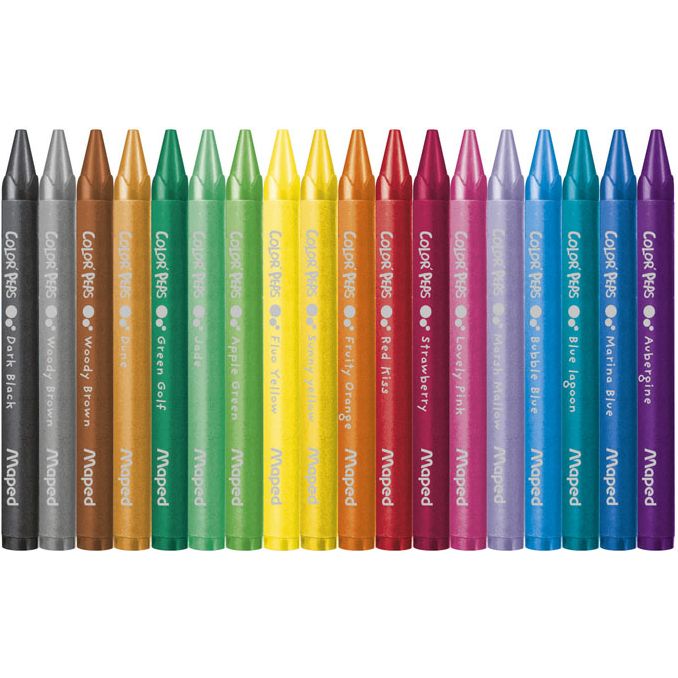 Мел восковой Maped Color Peps Wax Crayons 18 шт. (MP.861012) - фото 2