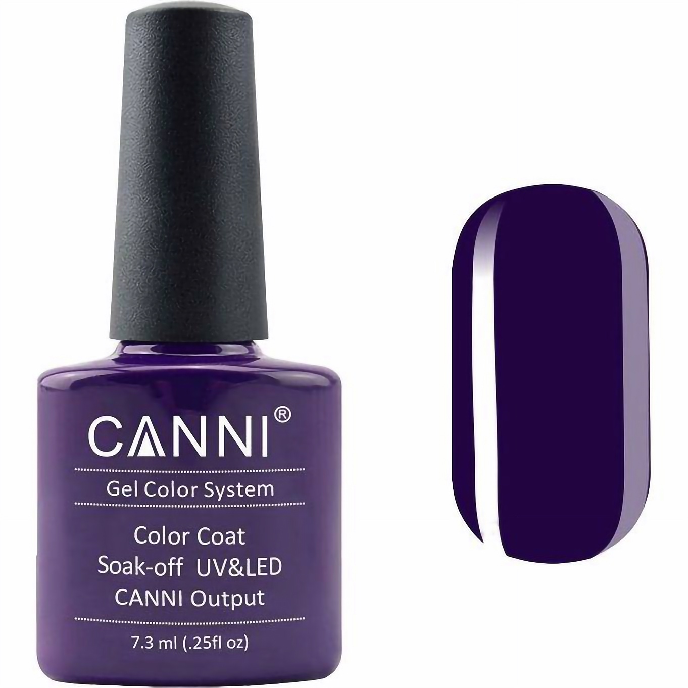 Гель-лак Canni Color Coat Soak-off UV&LED 176 темно-баклажановый 7.3 мл - фото 1
