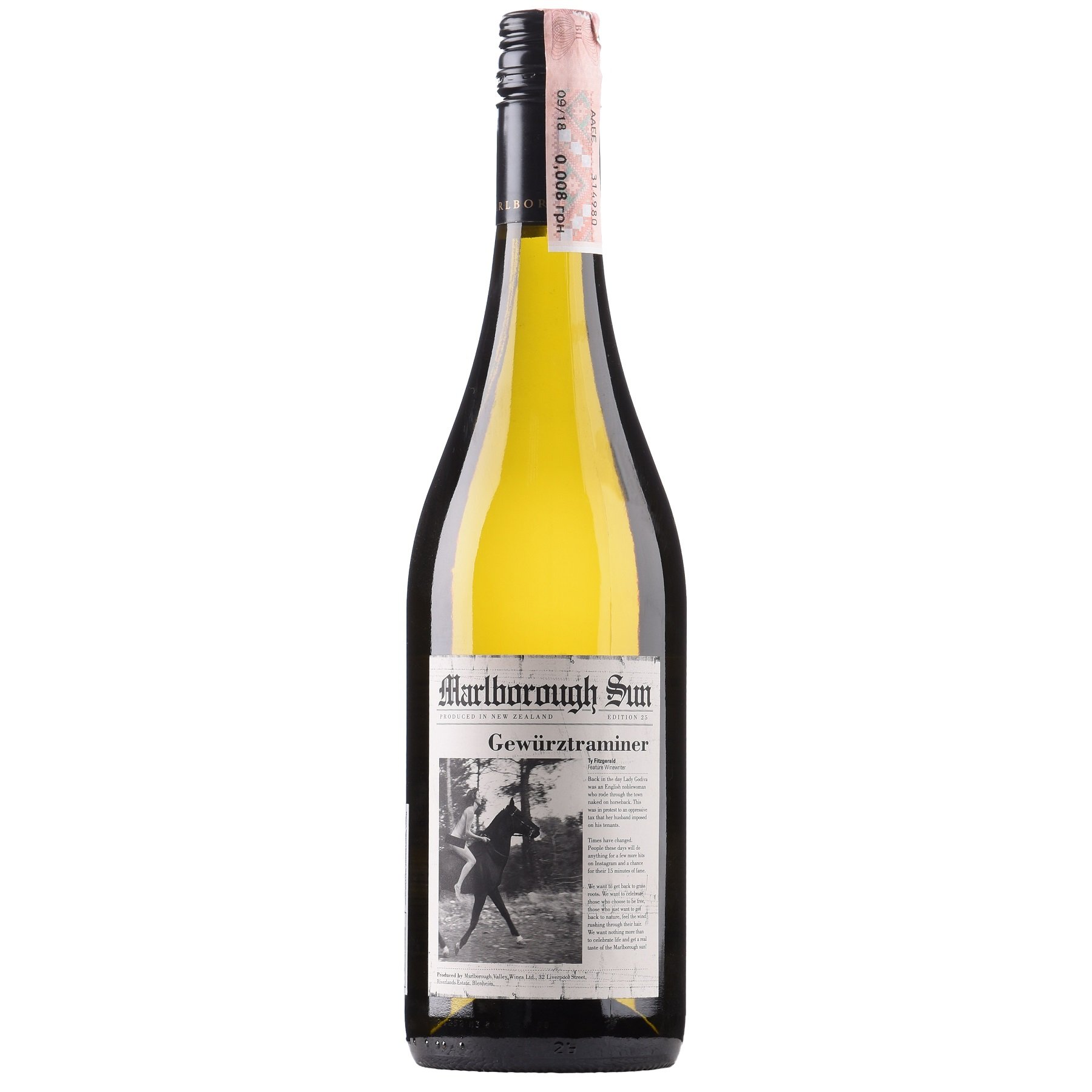 Вино Marlborough Sun Gewurztraminer, белое, сухое, 12,5%, 0,75 л (32110) - фото 1