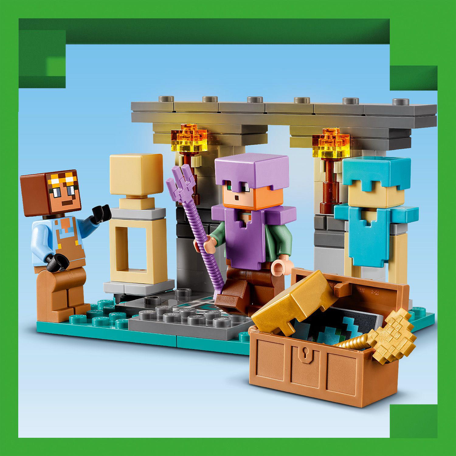Конструктор LEGO Minecraft Оружейная мастерская 203 детали (21252) - фото 6
