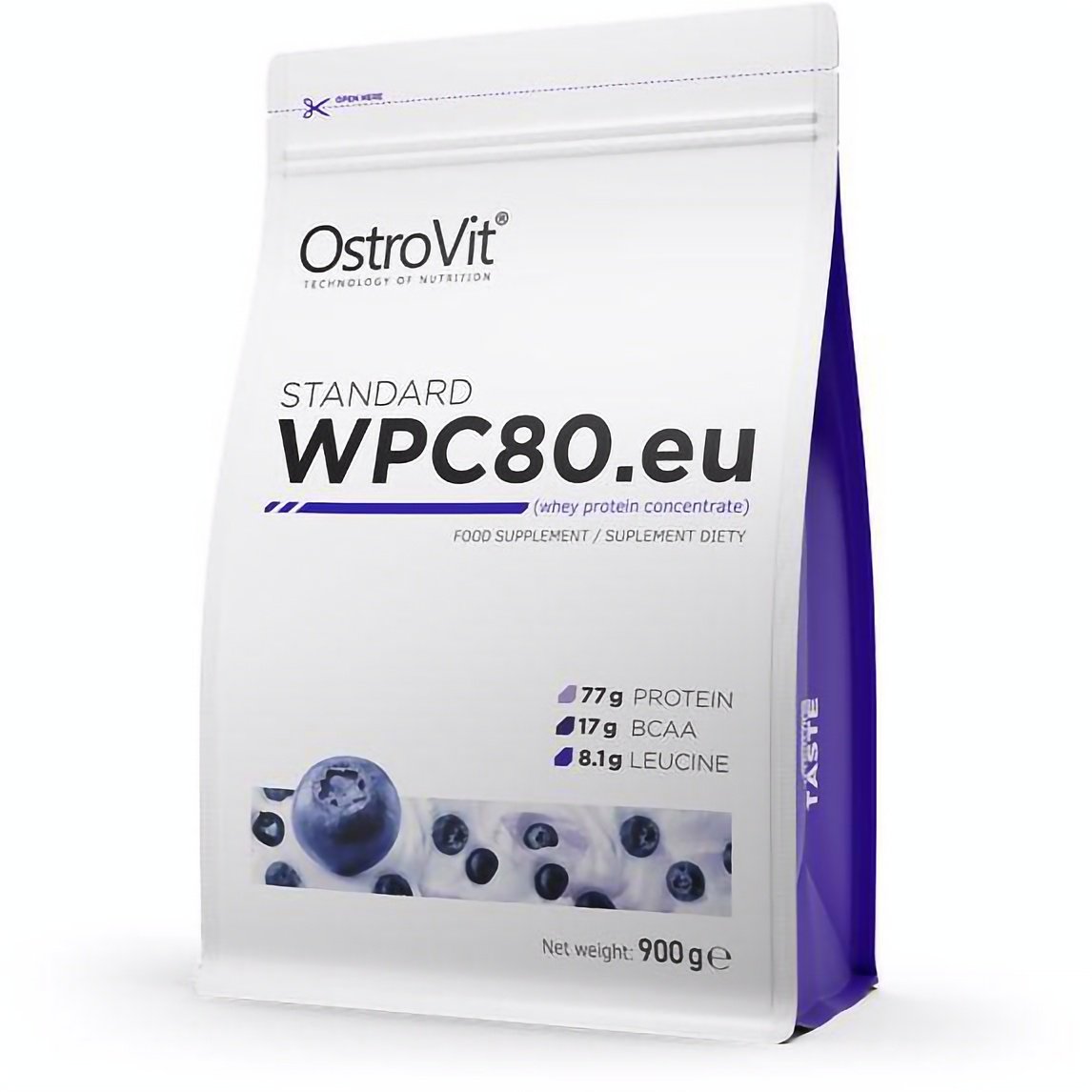 Протеїн OstroVit Standaed WPC80.eu Blueberry Yoghurt 900 г - фото 1