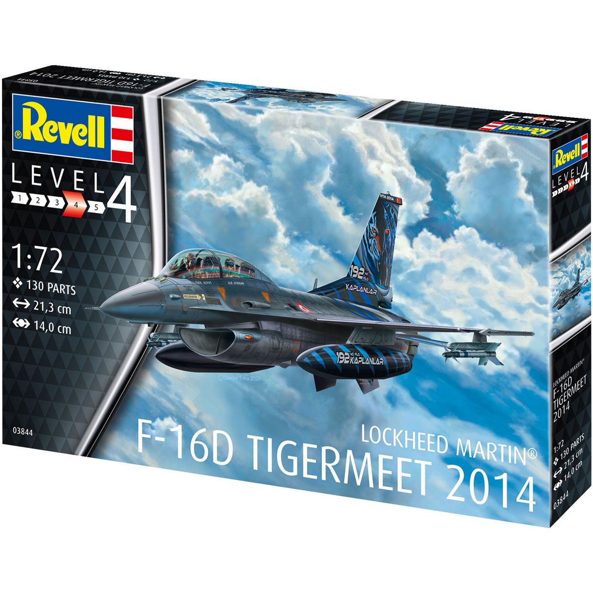 Сборная модель Revell Самолет F-16D Tigermeet 2014, уровень 4, масштаб 1:72, 130 деталей (RVL-03844) - фото 1