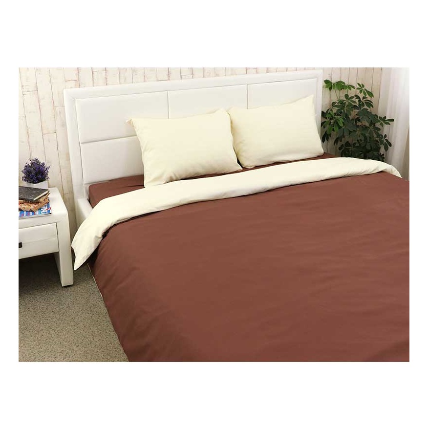 Комплект постельного белья Руно Latte, двуспальный, микрофайбер, коричневый (655.52Latte) - фото 1