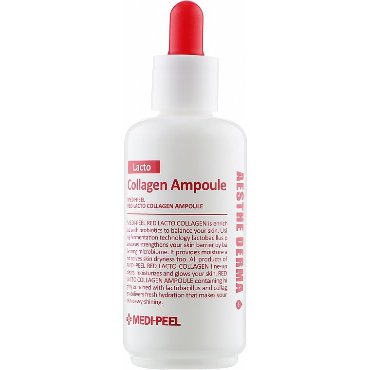 Сироватка для обличчя з колагеном та біфідобактеріями Medi-Peel Red Lacto Collagen Ampoule, 70 мл - фото 1