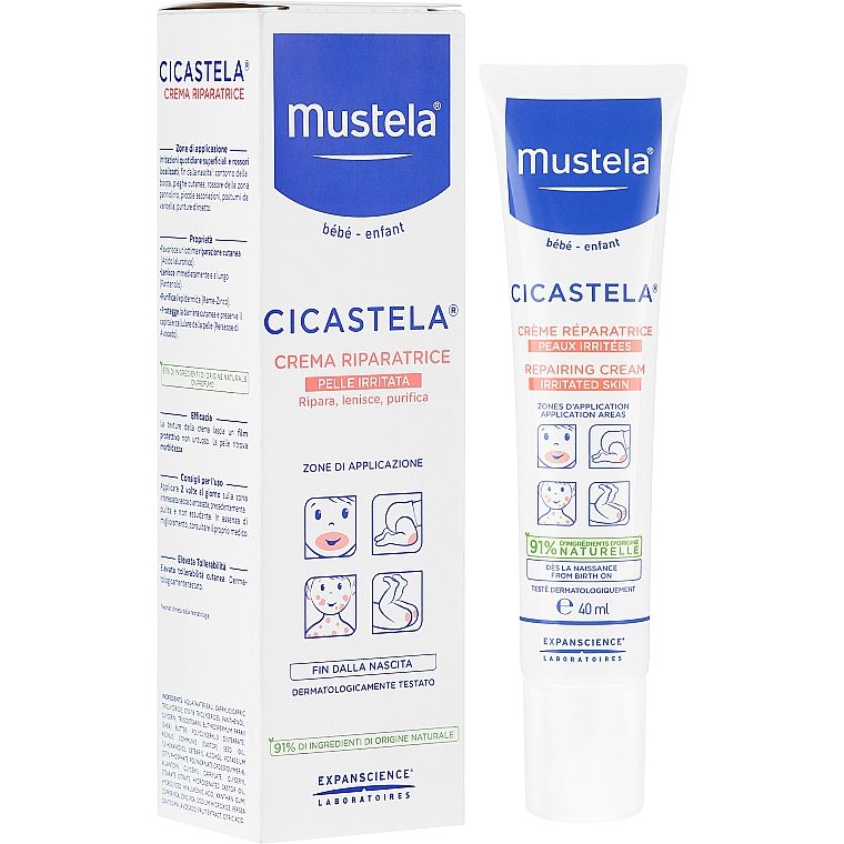 Крем для тіла Mustela Cicastela Repairing Cream Irritated Skin Відновлюючий для подразненої шкіри 40 мл - фото 1