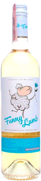 Вино Funny Lamb Muskat Ottonеl Riesling Feteasca Alba, 12,5%, 0,75 л (778803) - фото 1