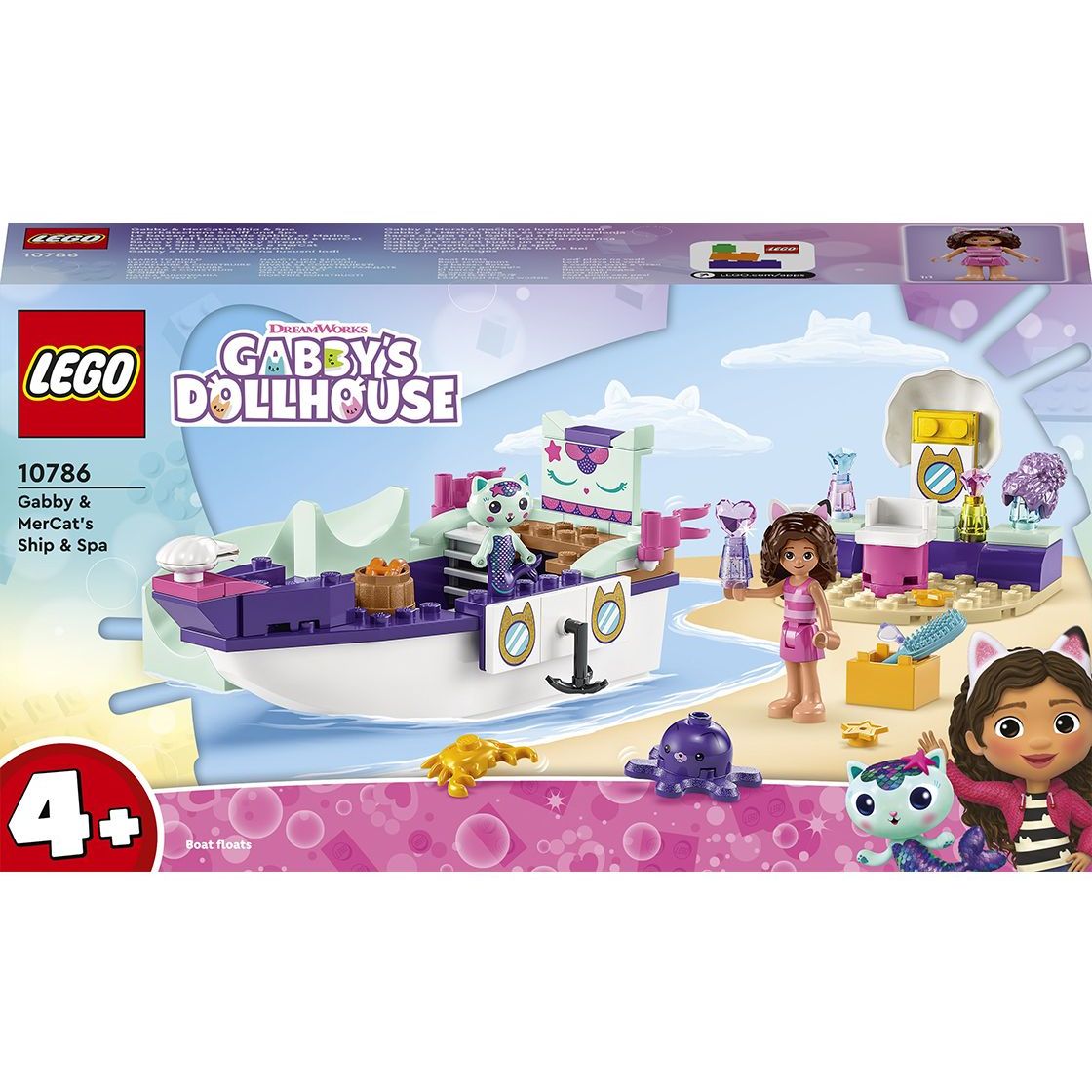 Конструктор LEGO Gabby's Dollhouse Корабель та спа Габбі та Мурсалки, 88 деталей (10786) - фото 1