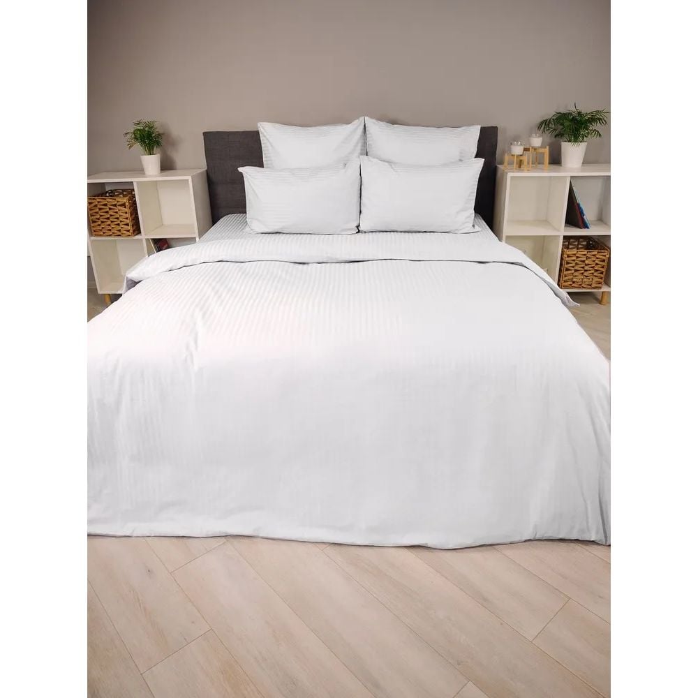 Комплект постельного белья LightHouse Sateen Stripe White евростандарт белый (603661_2,0) - фото 8