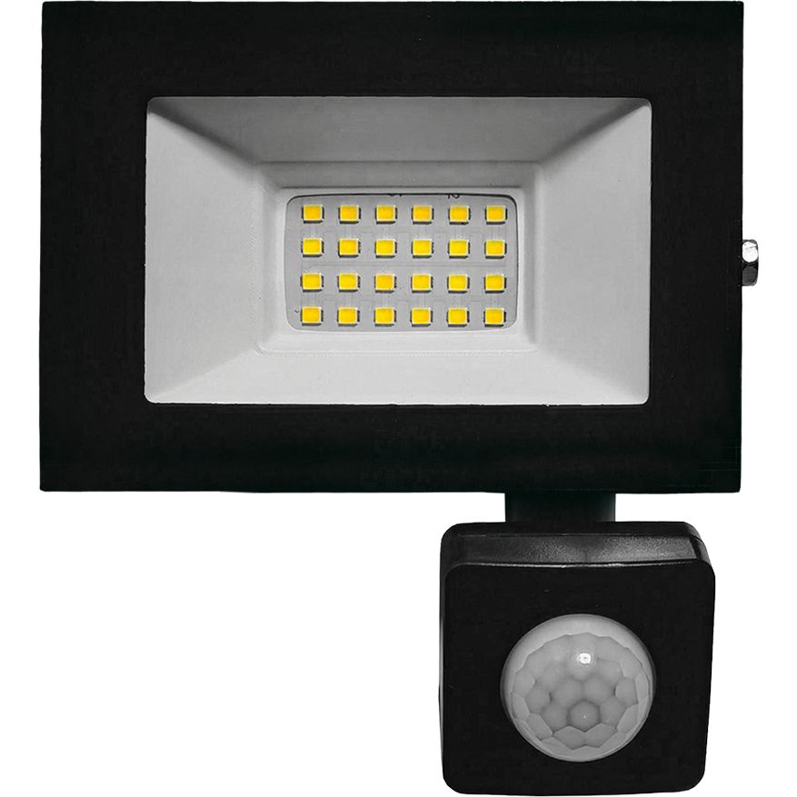 Прожектор Eurolamp LED с датчиком движения черный (LED-FL-20/65(sensor)) - фото 1