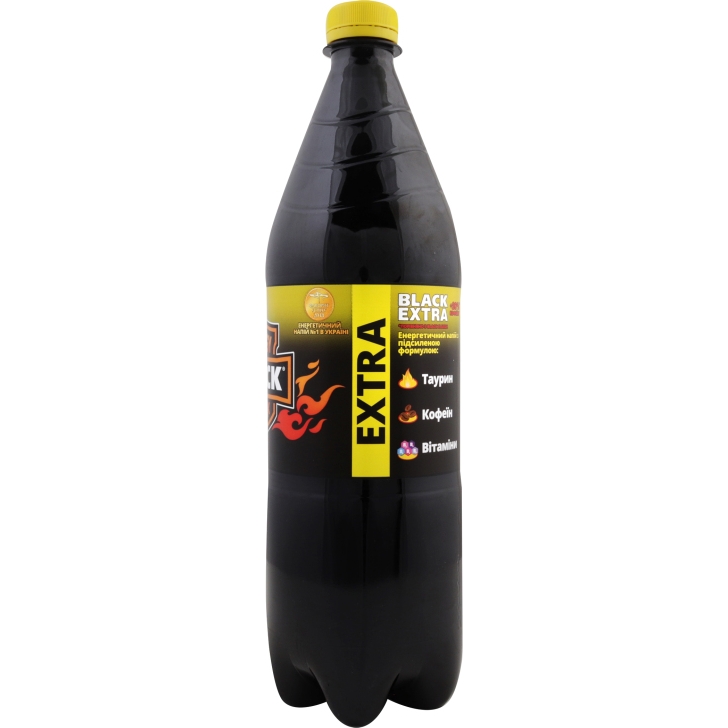 Напиток энергетический Black Extra безалкогольный сильногазированный 1 л (542710) - фото 2