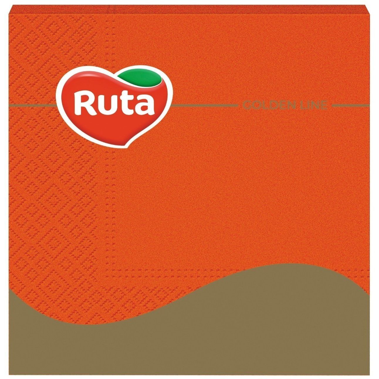 Серветки Ruta, тришарові, 33х33 см, 20 шт., помаранчеві - фото 1