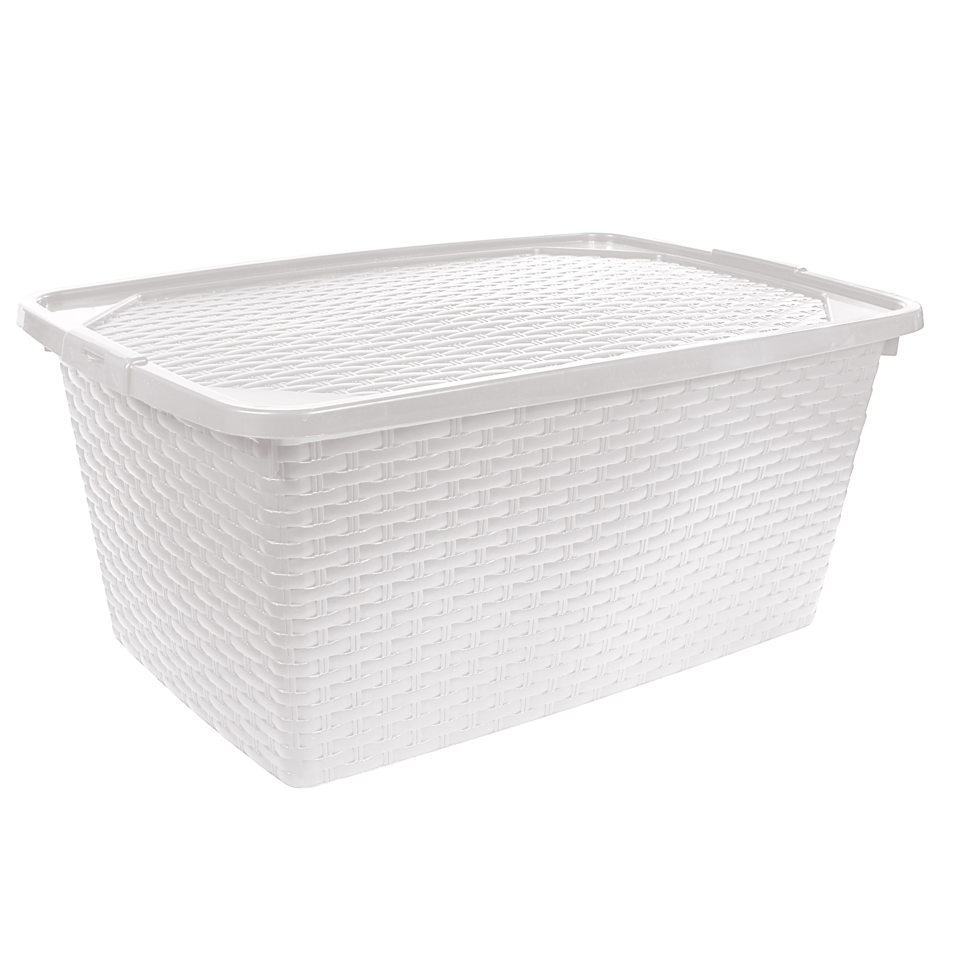 Ящик пластиковий з кришкою Heidrun Intrigobox, 40 л, 59х39х26 см, білий (4512) - фото 1
