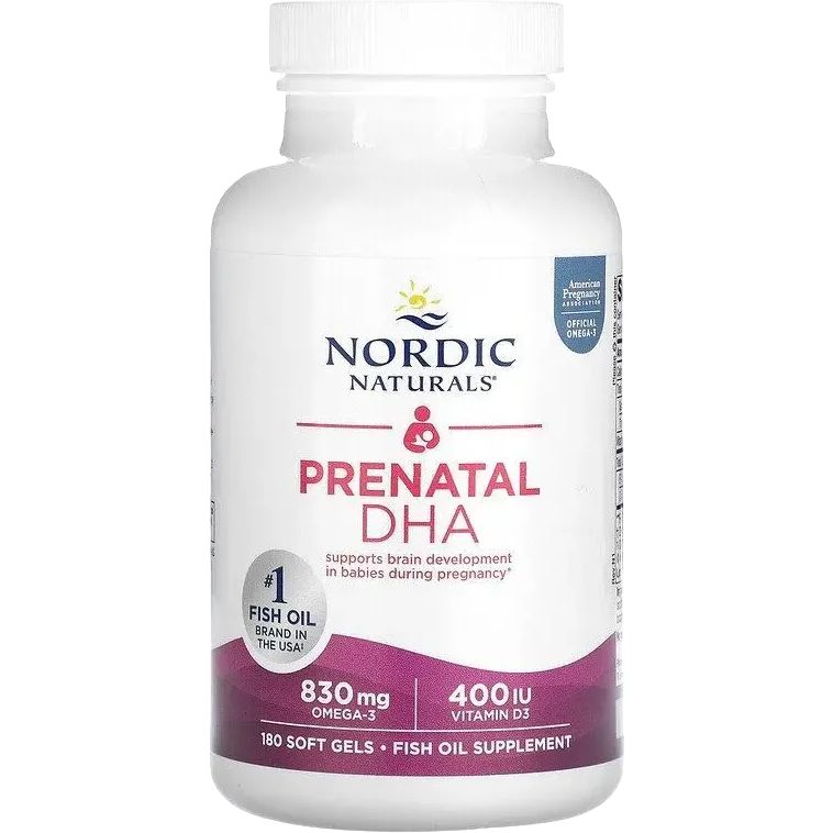 Риб'ячий жир для вагітних Nordic Naturals Prenatal DHA 180 капсул - фото 1