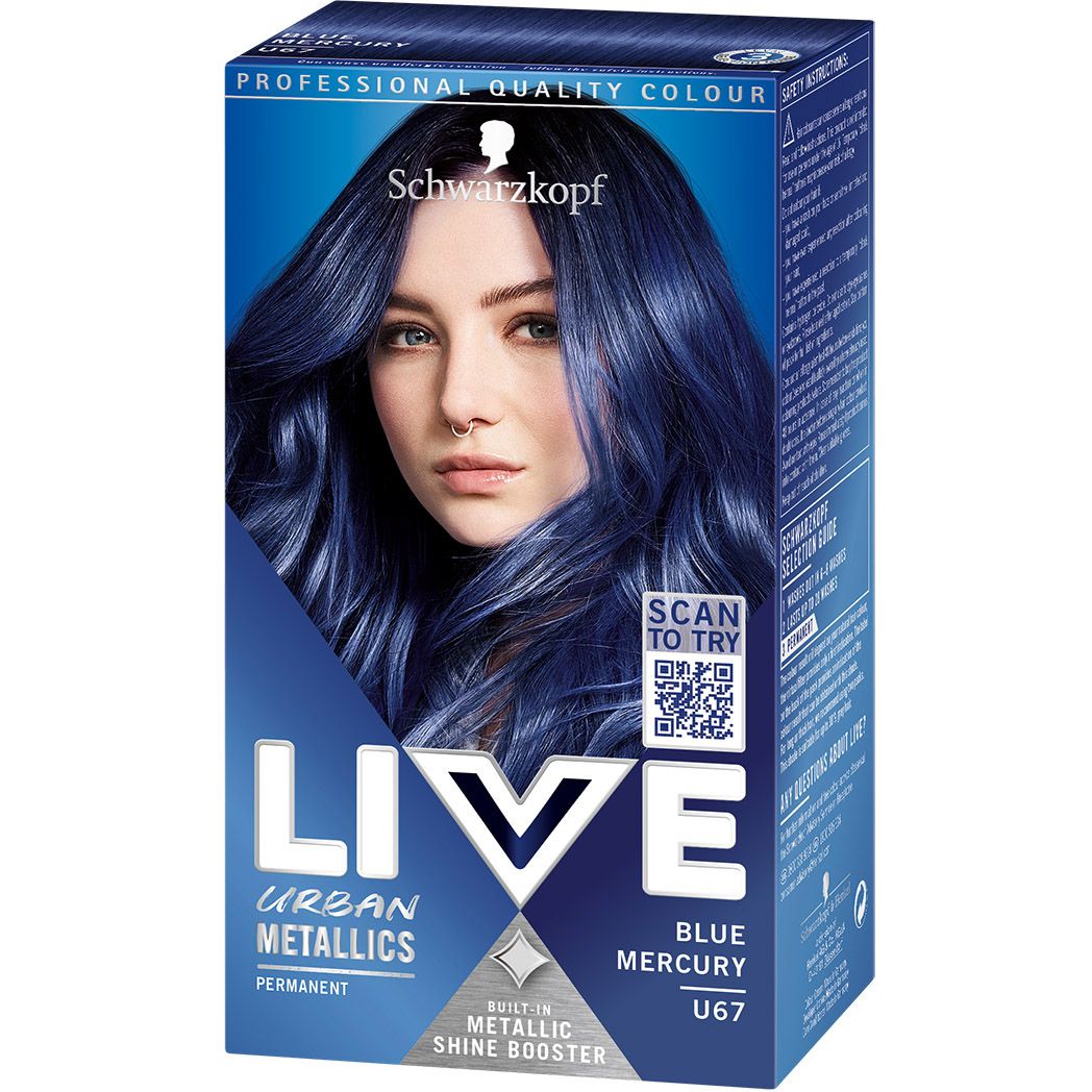 Краска для волос Schwarzkopf Live Urban Metallics U67 Blue Mercury - фото 1