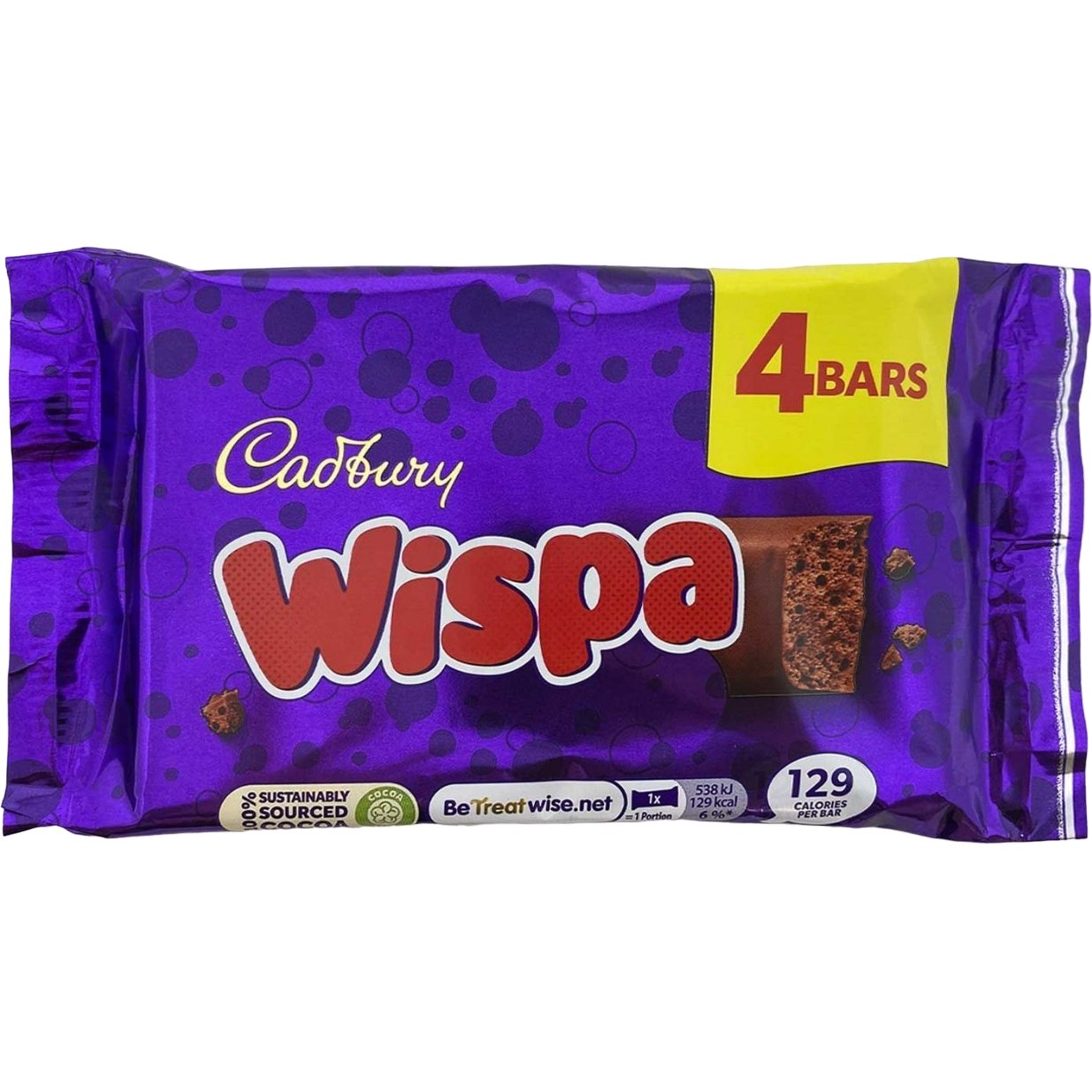 Батончики Cadbury Wispa шоколадные 94.8 г (4 шт. х 23.7 г) - фото 1
