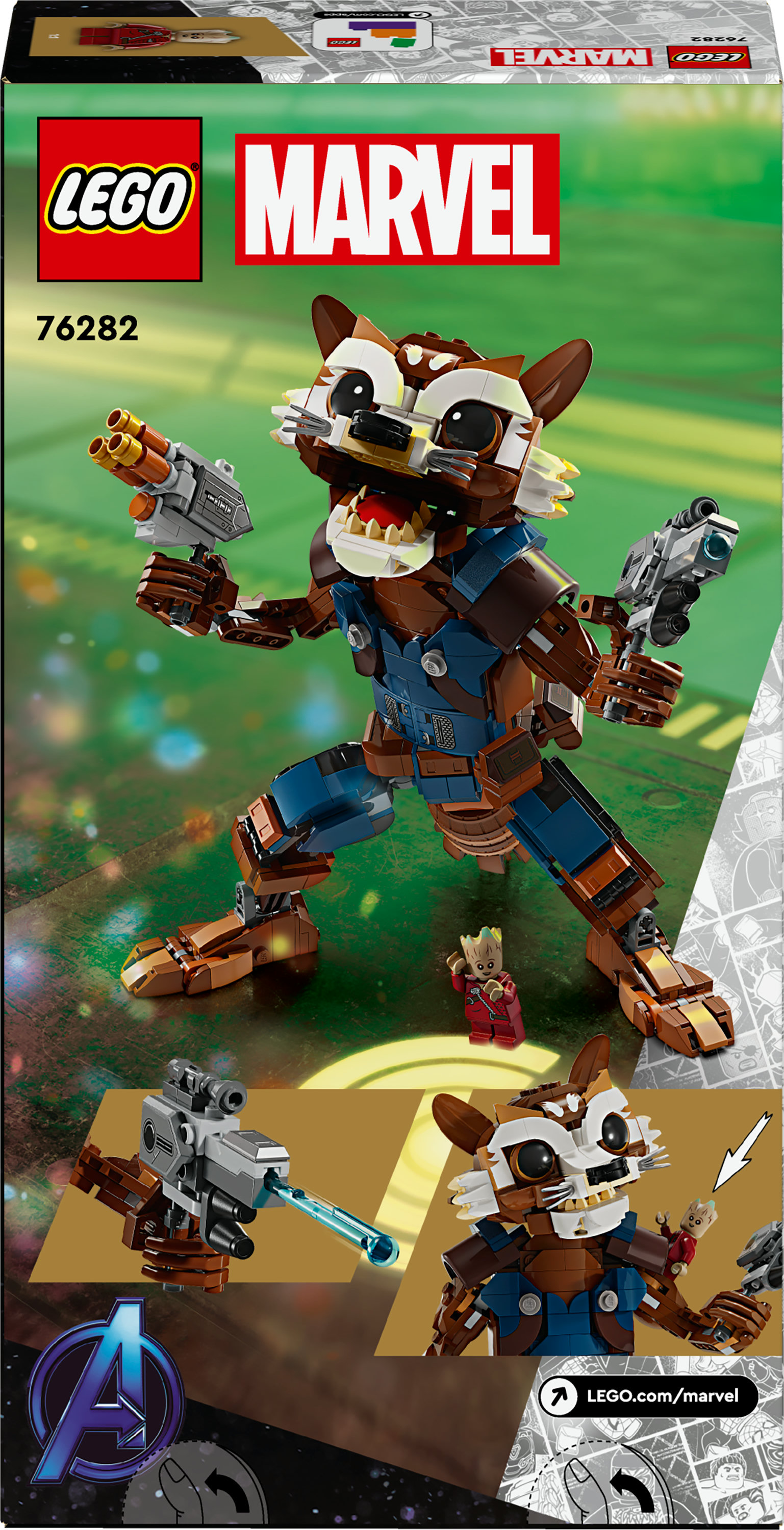 Конструктор LEGO Super Heroes Marvel Ракета й малюк Ґрут 566 деталі (76282) - фото 9