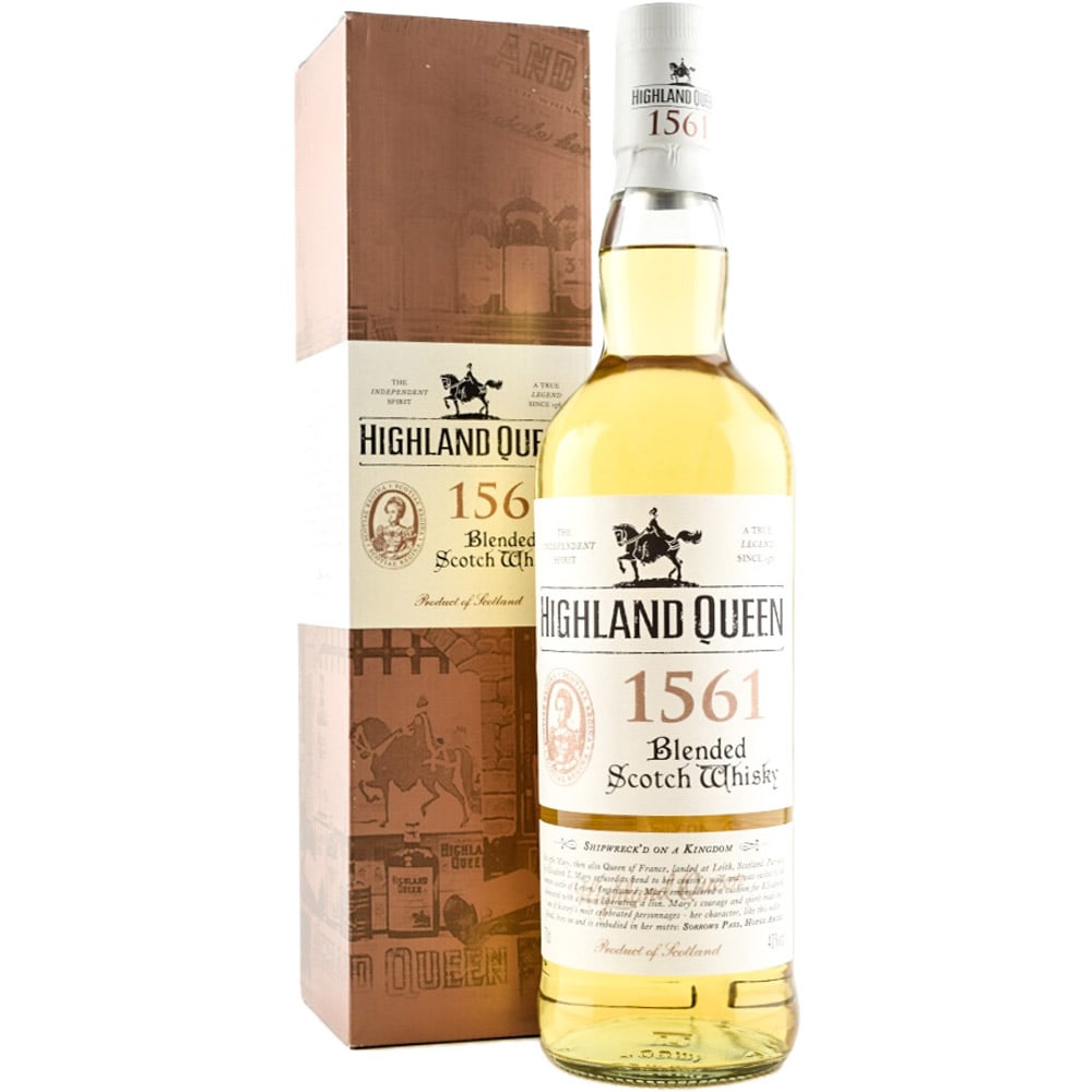 Виски Highland Queen 1561 Blended Scotch Whisky 40% 0.7 л в подарочной упаковке - фото 1