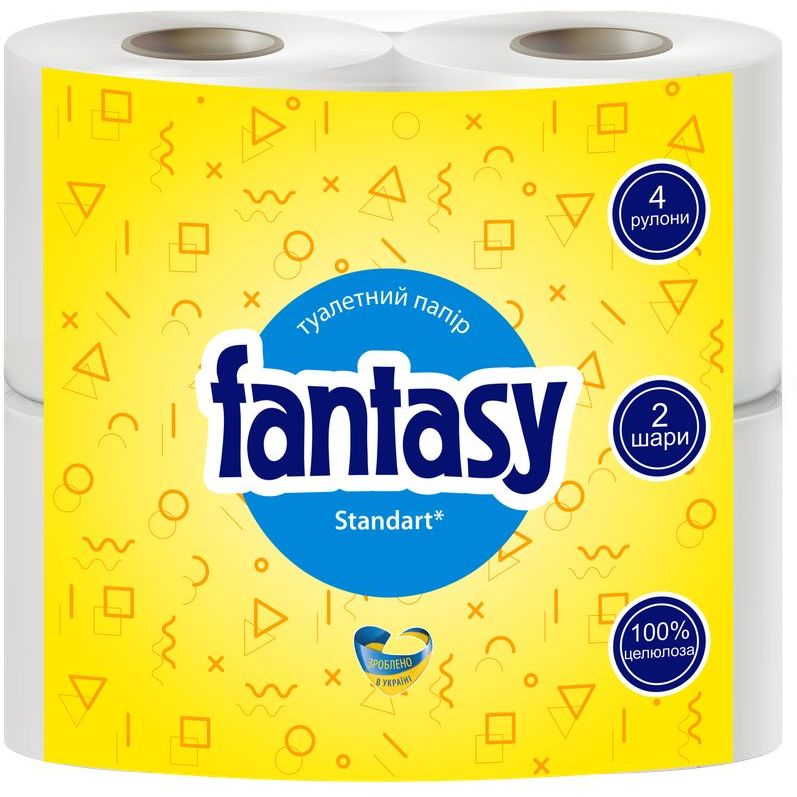 Туалетний папір Fantasy білий 4 рулони - фото 1