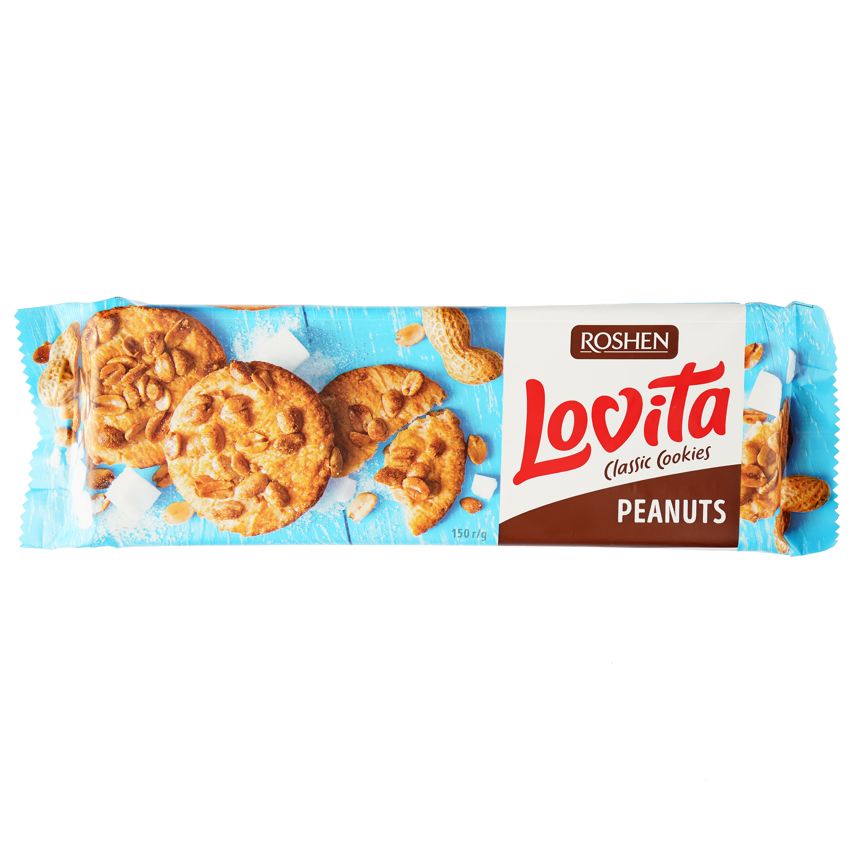 Печенье Roshen Lovita Classic Cookies арахис 150 г (859134) - фото 1