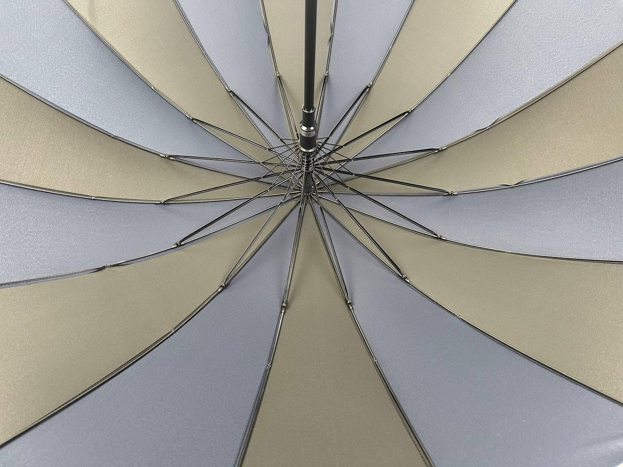 Жіноча парасолька-палиця напівавтомат Toprain 98 см синя - фото 6