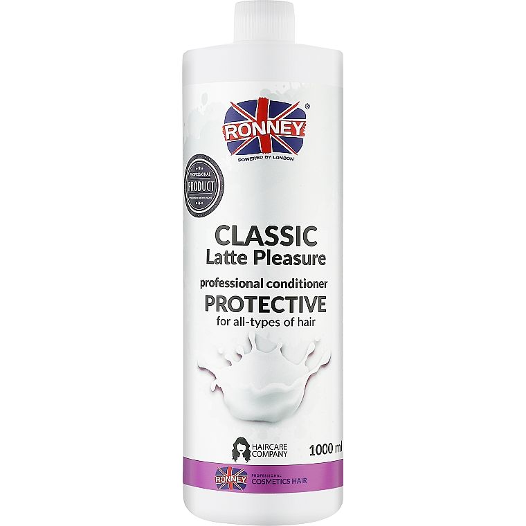 Кондиціонер для всіх типів волосся Ronney Professional Classic Latte Pleasure Protective 1 л - фото 1