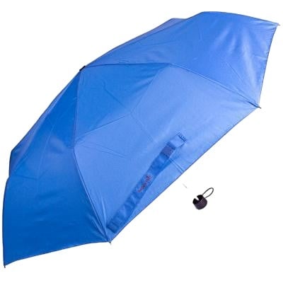 Жіноча складана парасолька механічна Happy Rain 97 см блакитна - фото 1