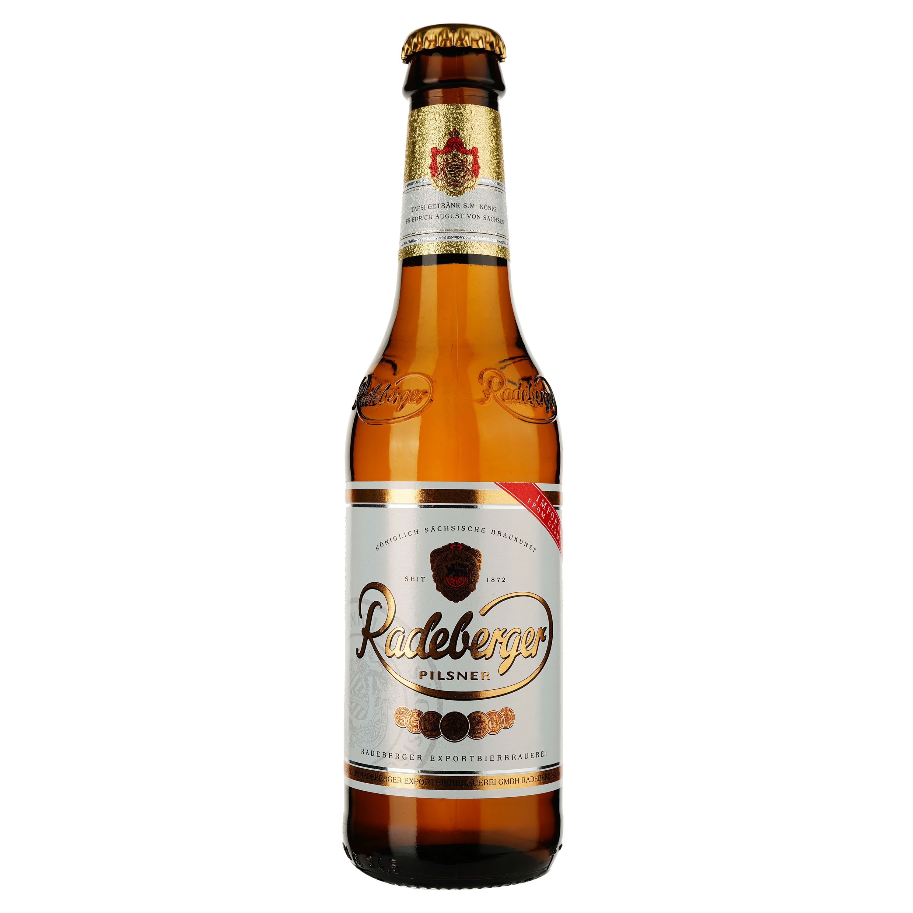 Пиво Radeberger, светлое, фильтрованное, 4,8%, 0,33 л - фото 1