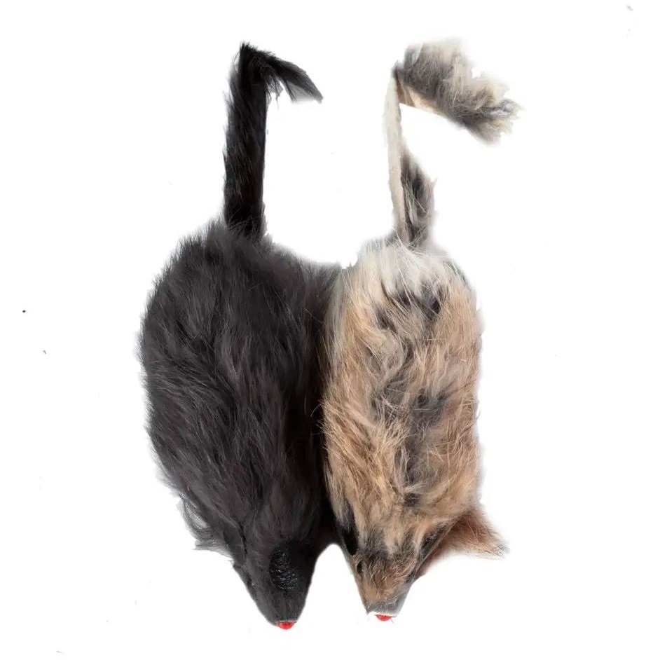 Игрушка для котов Fox Мышь, серая, 10 см, 1 шт. - фото 1