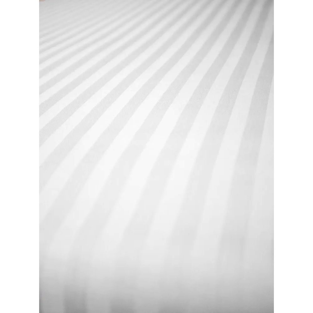 Простирадло на резинці LightHouse Sateen Stripe White 200х180 см біле (603883) - фото 3