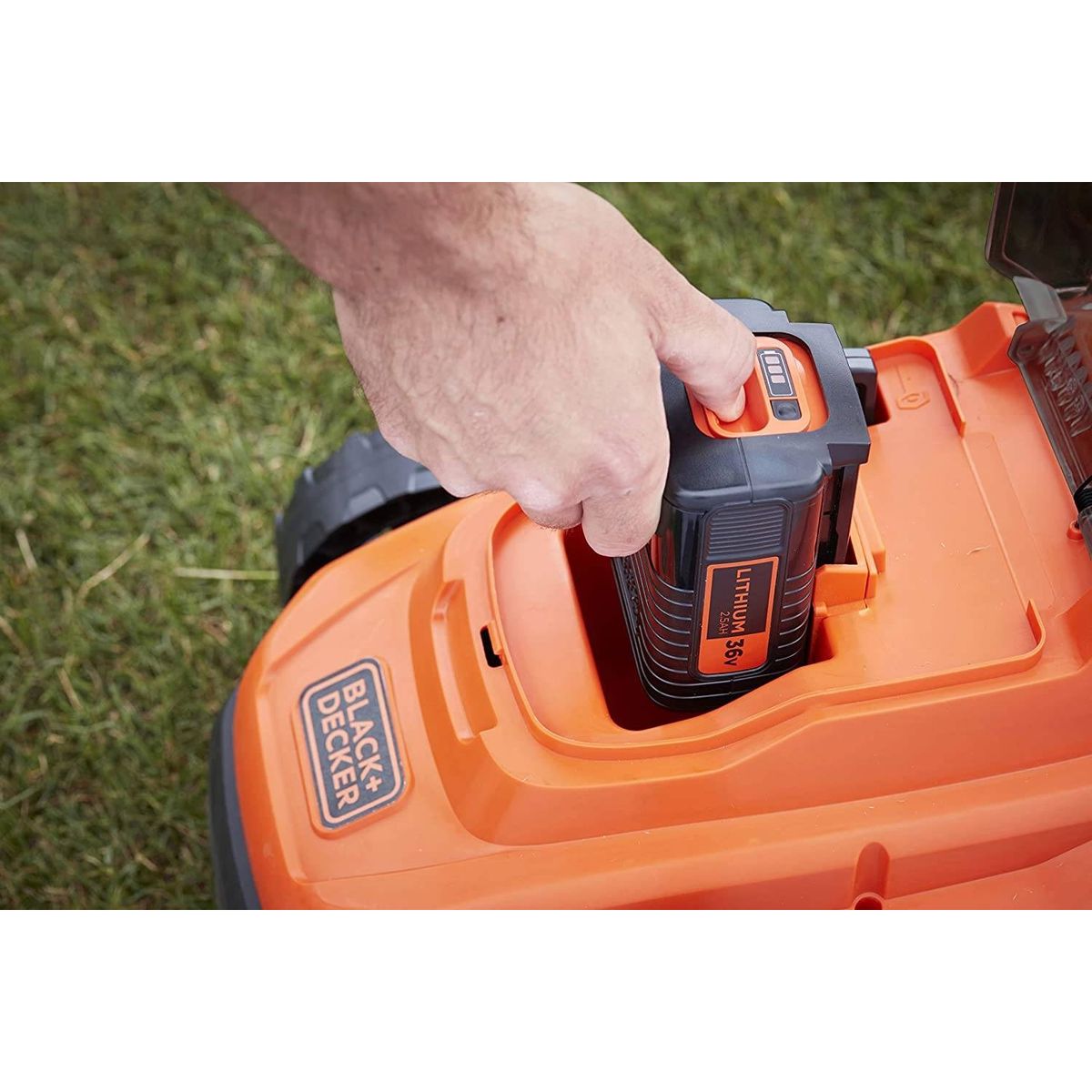 Газонокосарка Black+Decker акумуляторна (BCMW3336L1-QW) - фото 7