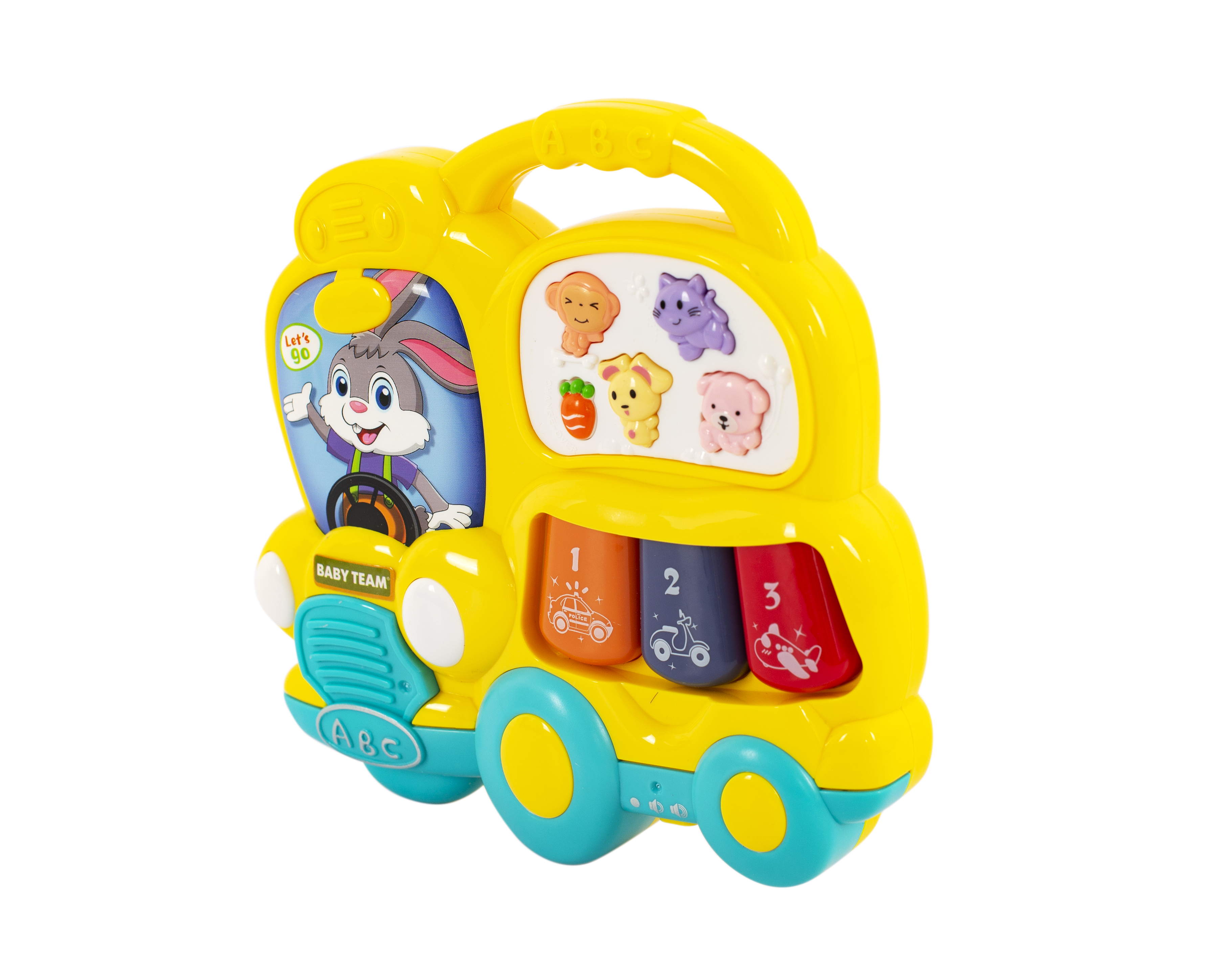Музыкальная игрушка Baby Team Веселый автобус желтый (8633_желтый) - фото 2