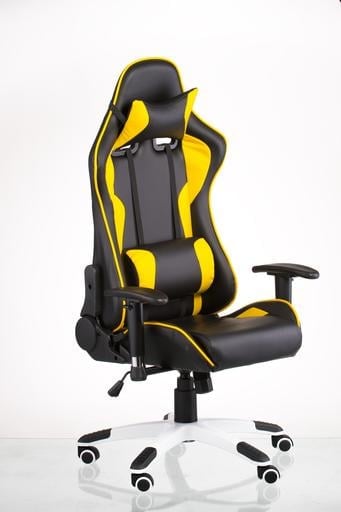 Геймерское кресло Special4you ExtremeRace черное с желтым (E4756) - фото 14