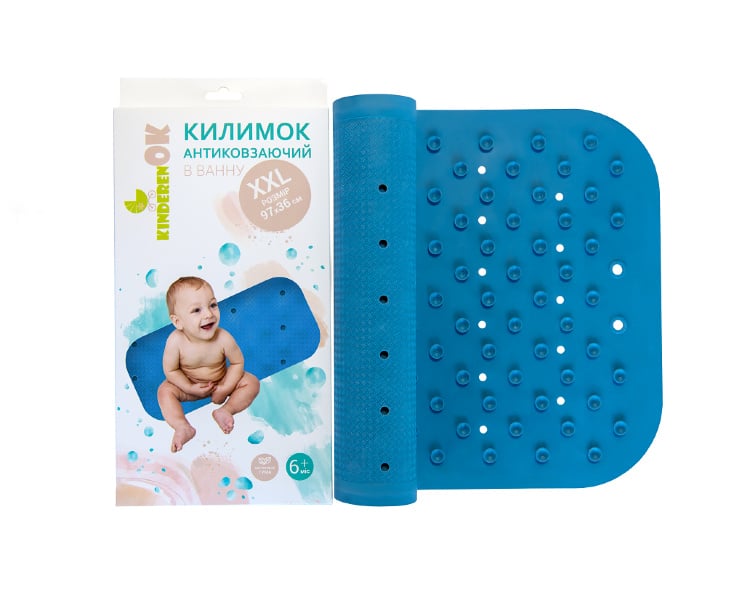 Детский резиновый коврик в ванную KinderenOK, XXL, синий (71114_003) - фото 3