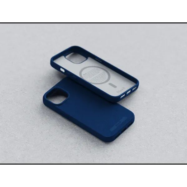 Чехол-накладка Njord Suede MagSafe Case Blue для iPhone 15 Plus - фото 7