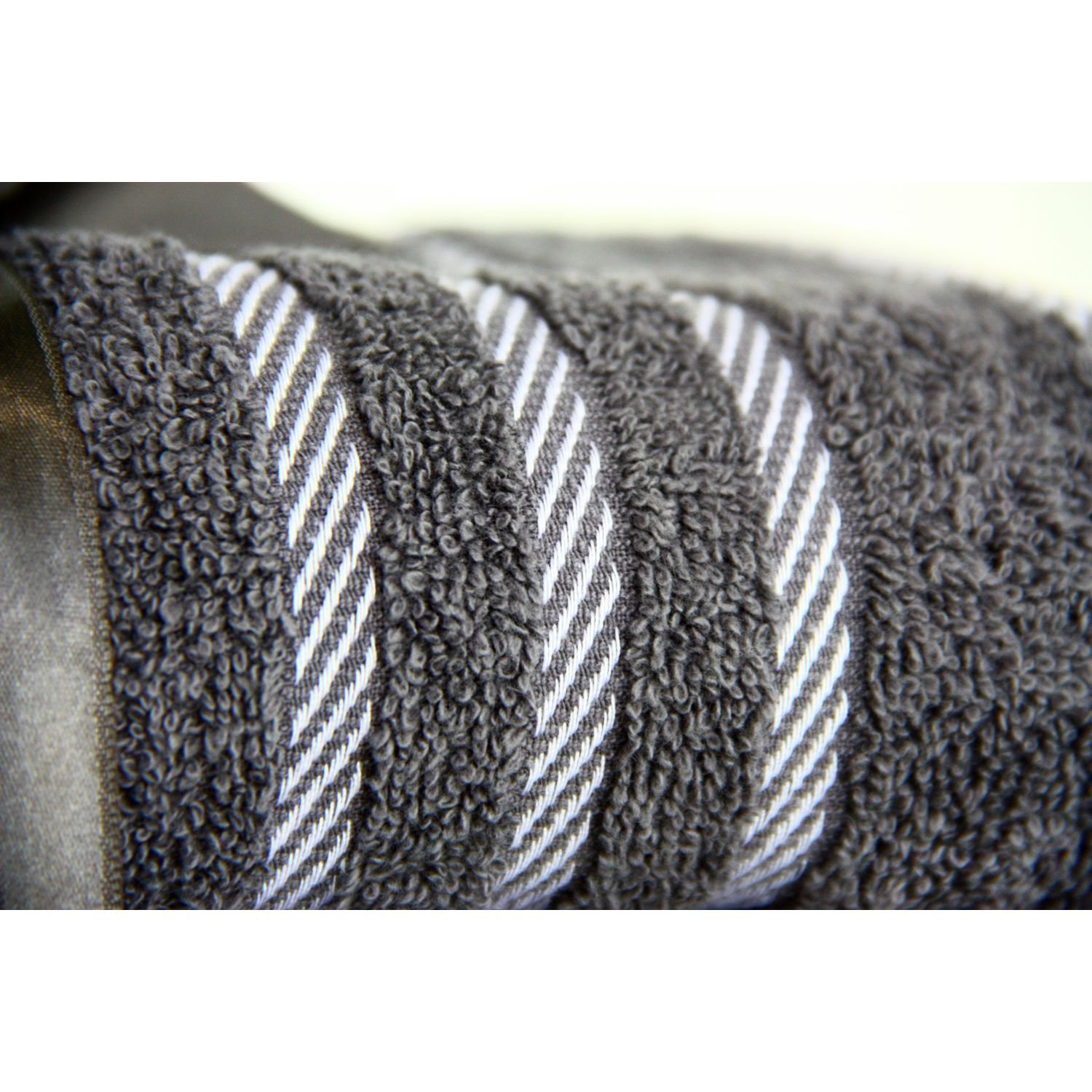 Набір рушників Izzihome Rubin Stripe2 grey, 50х90 см, 70х130 см, сірий (604156) - фото 4