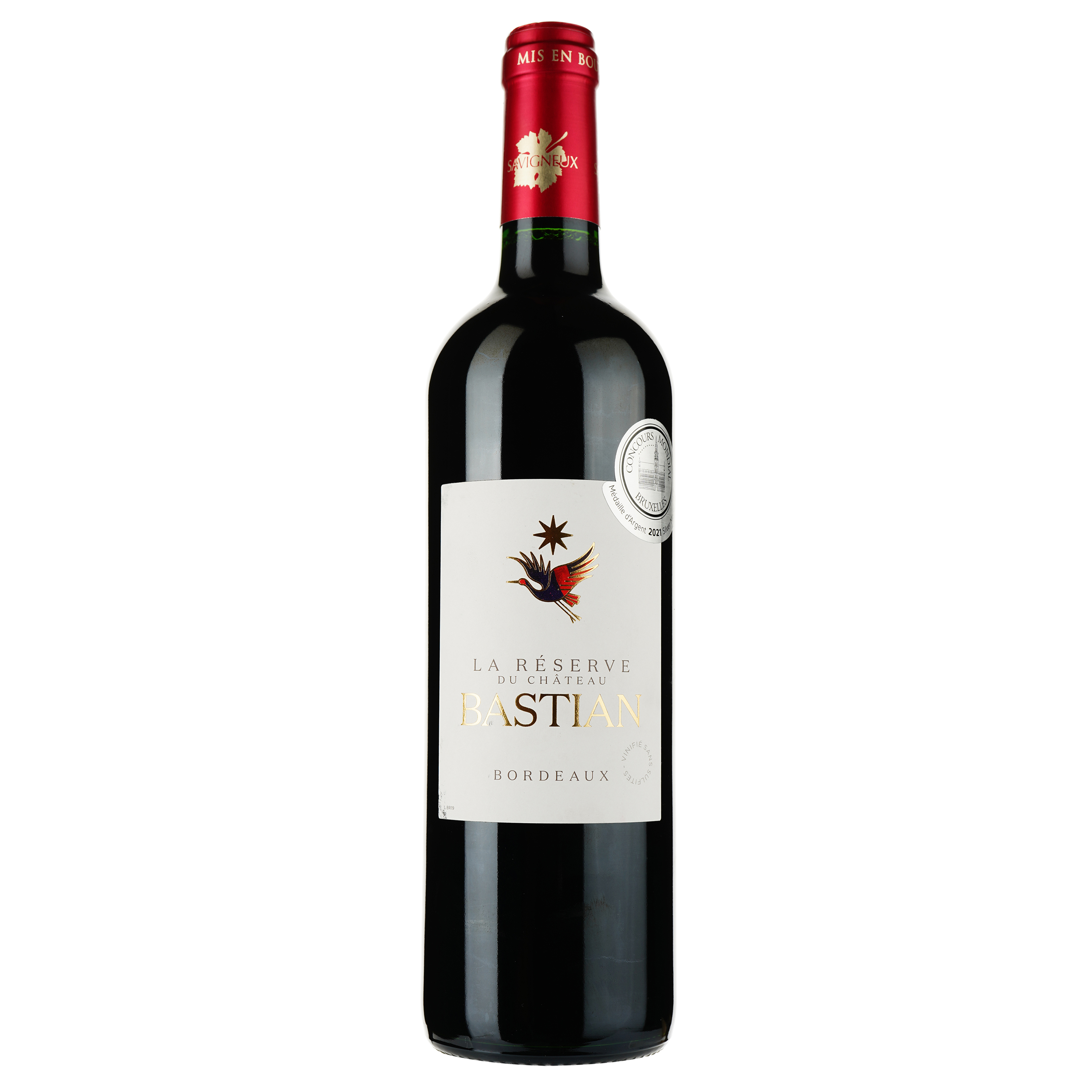 Вино La Reserve du Chateau Bastian AOP Bordeaux 2019 красное сухое 0.75 л - фото 1
