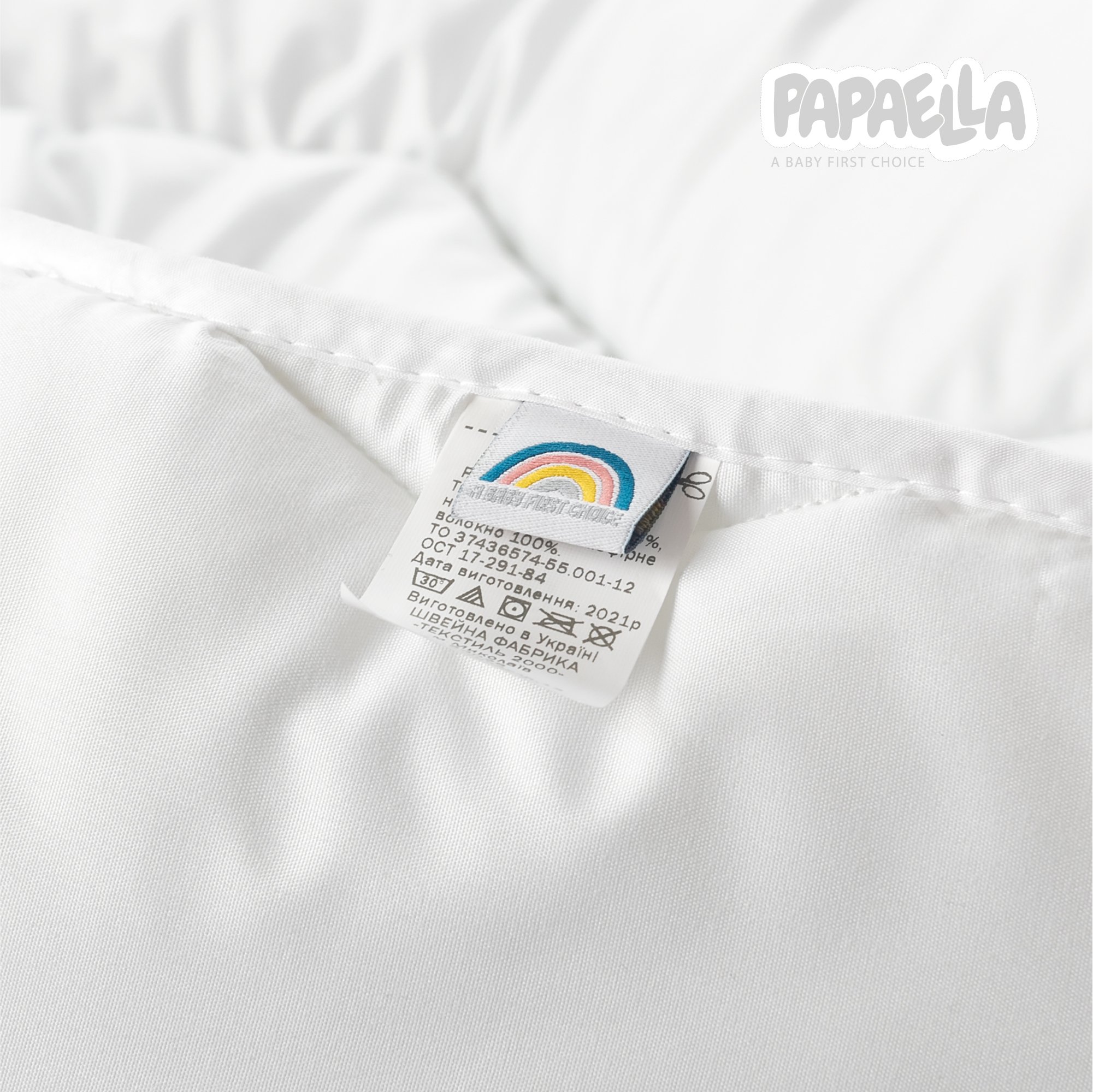 Набор в кроватку Papaella Comfort: одеяло 135x100 см + подушка 60х40 см (8-29611 білий) - фото 8
