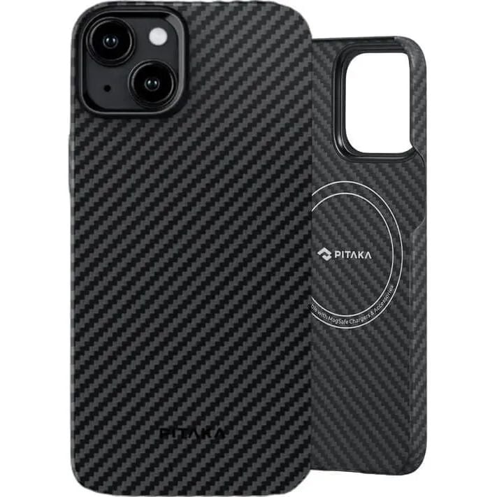 Чехол-накладка Pitaka MagEZ Case 4 Twill 1500D Black/Grey для iPhone 15 - фото 1