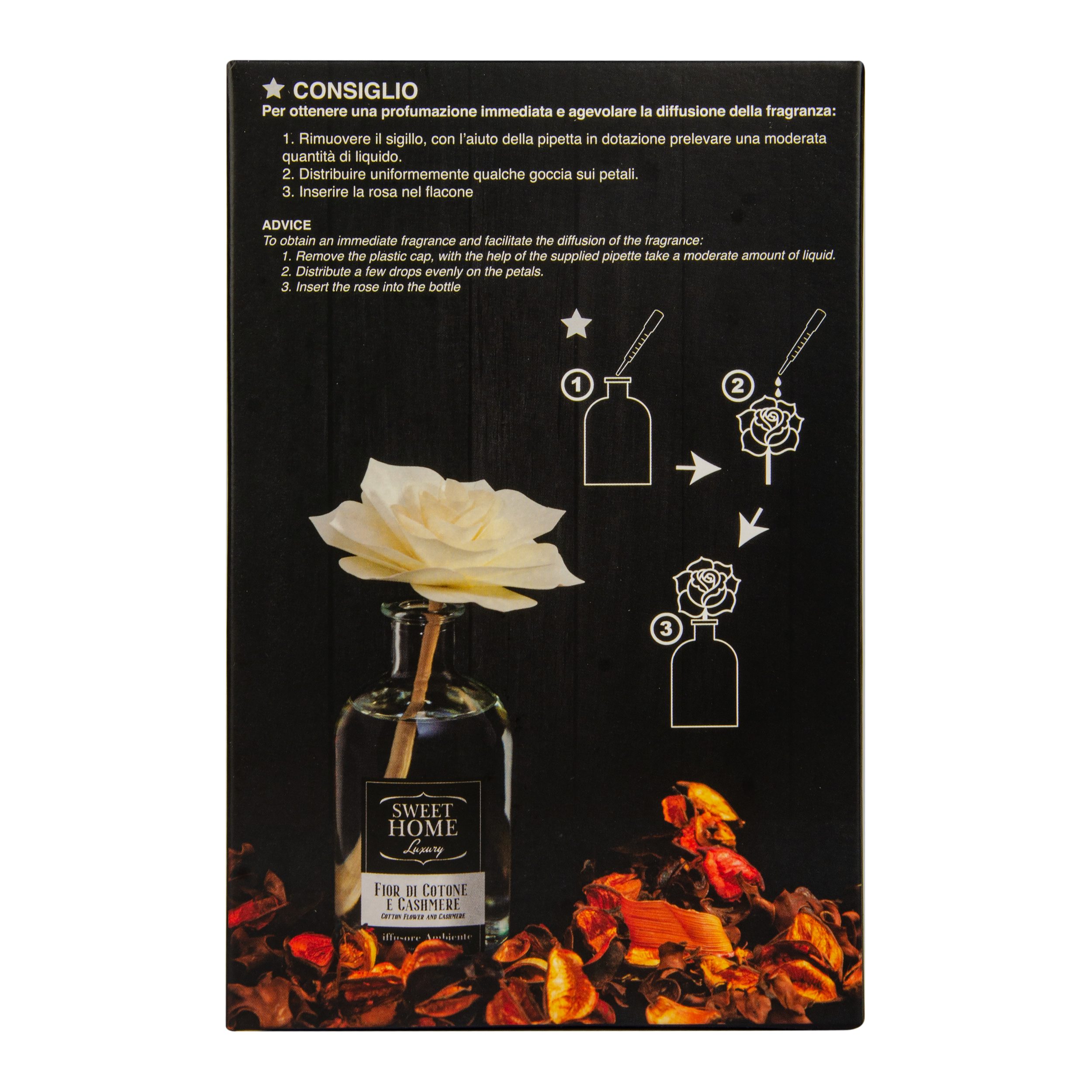 Аромадиффузор Sweet Home Luxury Цветок хлопка и кашемир с белой розой, 250 мл (SACLRWh250) - фото 4