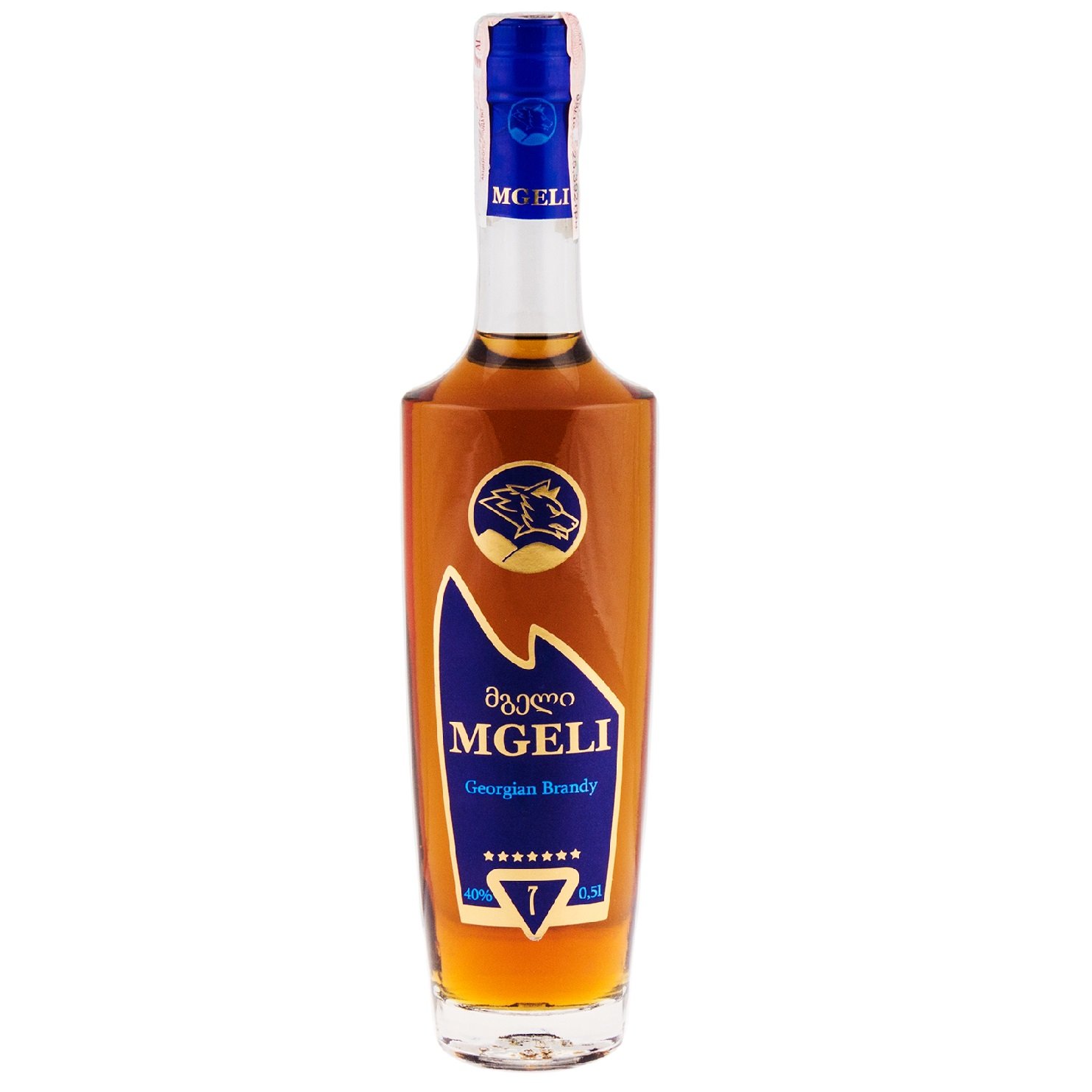 Коньяк Mgeli Georgian Brandy 7*, 7 лет выдержки, 40%, 0,5 л - фото 1