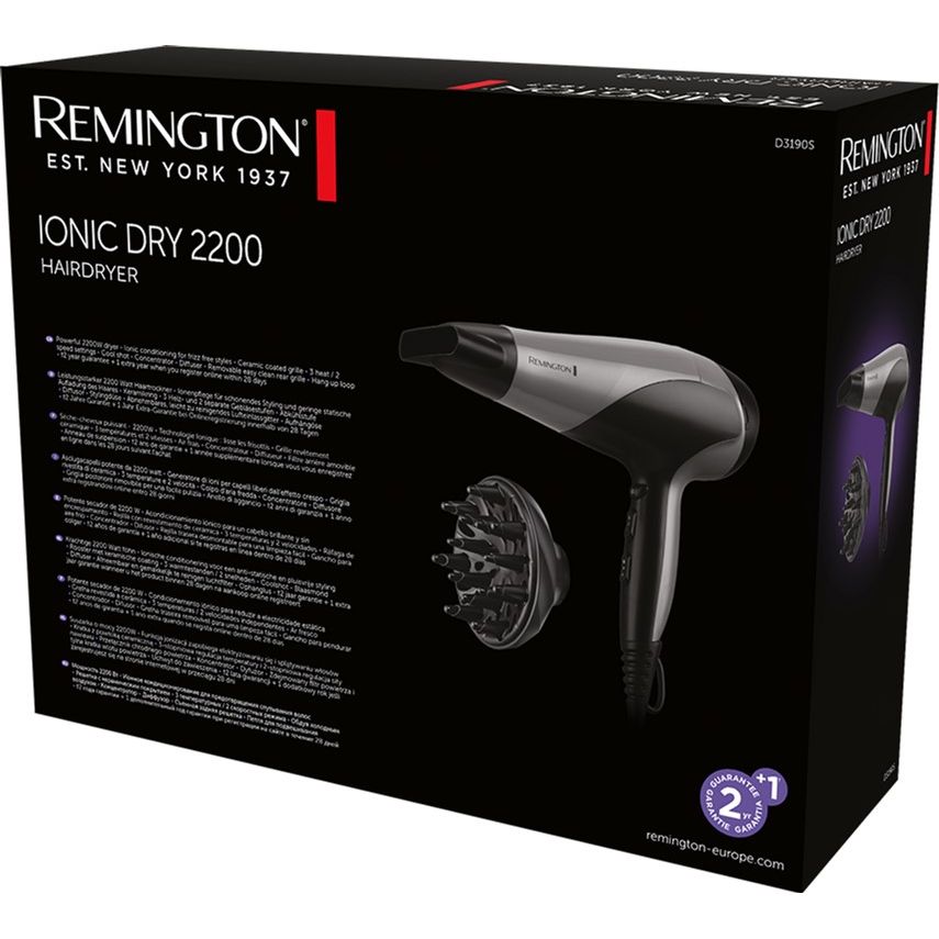 Фен Remington Ionic Dry D3190S сіро-чорний - фото 5