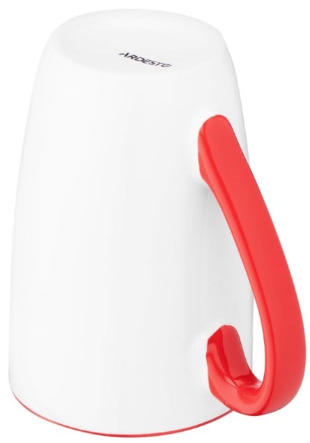 Чашка Ardesto Lorenzo RD, 360 мл, біла з червоним (AR3481RD) - фото 4