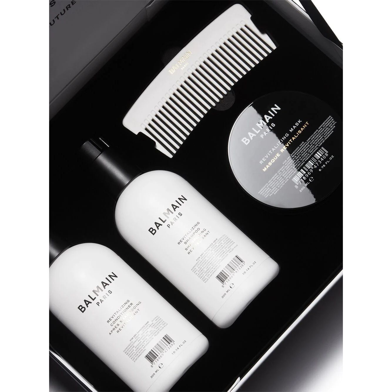 Набір для догляду волосся Balmain Revitalizing Care Set: шампунь 300 мл + кондиціонер 300 мл + маска 200 мл + гребінь - фото 5