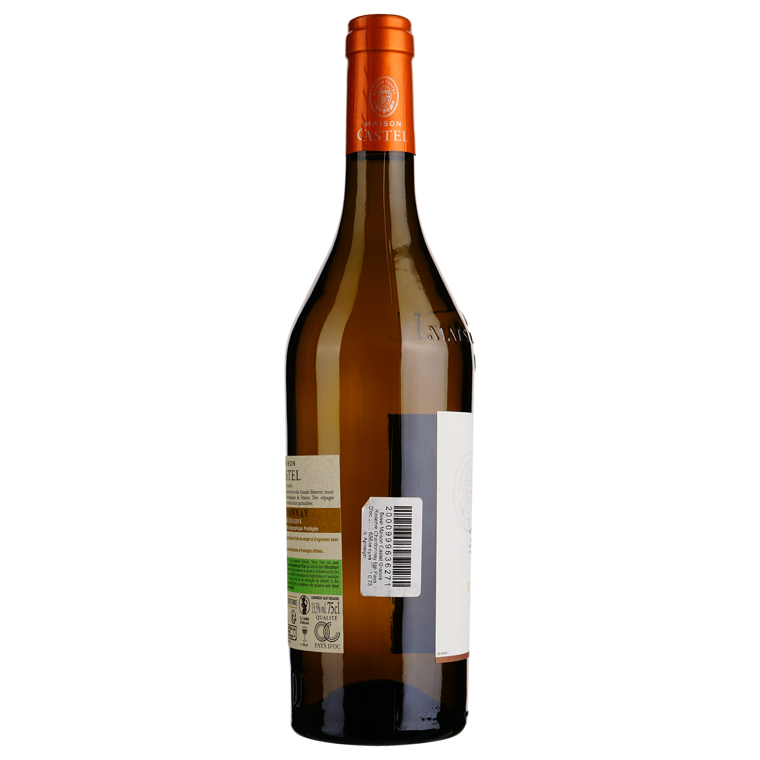 Вино Maison Castel Grande Reserve Chardonnay Igp Pays D'oc, белое, сухое, 0,75 л (917838) - фото 3