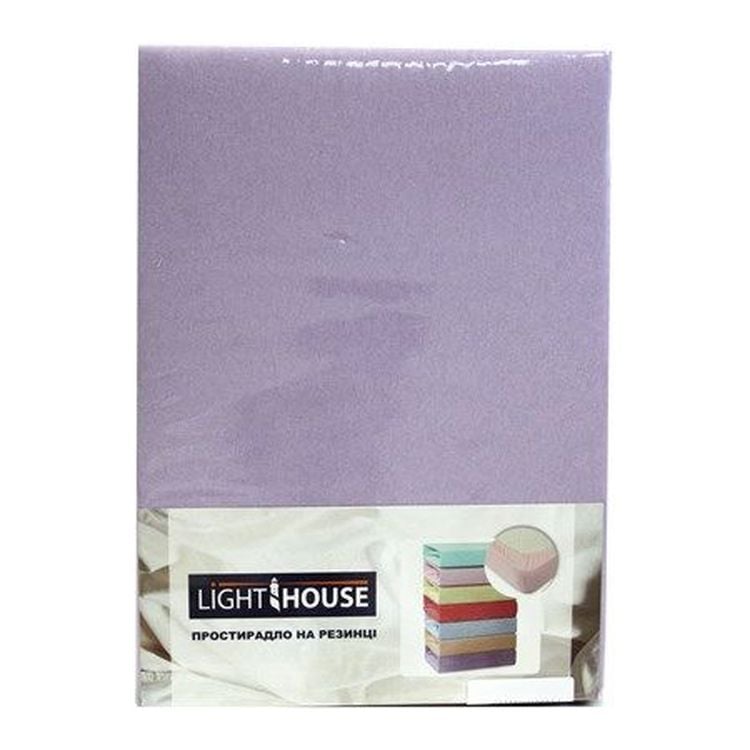 Простыня на резинке LightHouse Jersey Premium, 90х200 см, сиреневый (46463) - фото 1