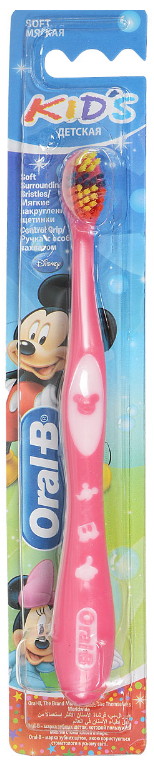 Детская зубная щетка Oral-B Kids, экстрамягкая, розовый - фото 1