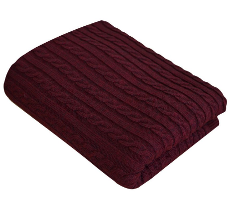 Плед Прованс Soft Коси, 180х140 см, колір бордо (11679) - фото 1