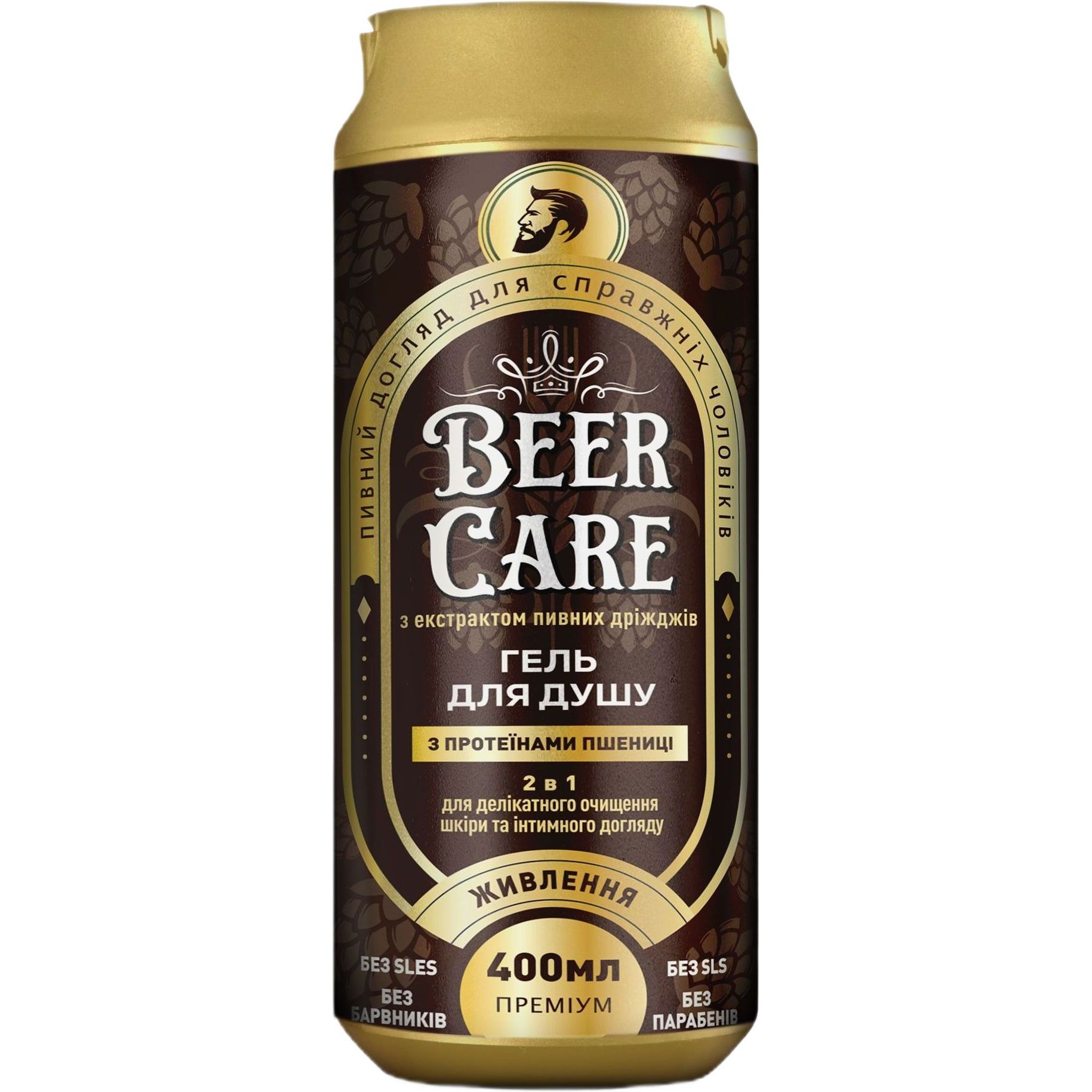 Гель для душу Beer Care 2 в 1 з протеїнами пшениці 400 мл - фото 1